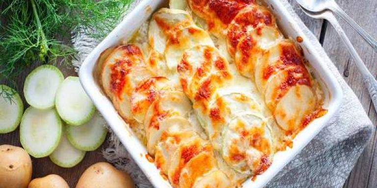Запеканка с кабачками и картофелем - рецепт приготовления с фото от Maggi.ru