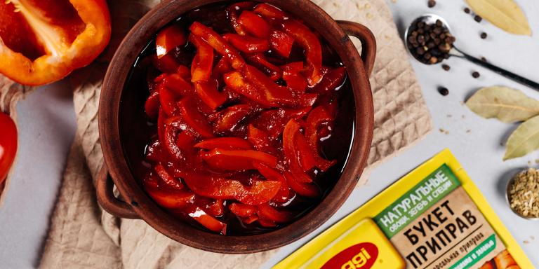 Лечо из перца и томатной пасты без стерилизации — рецепт с фото