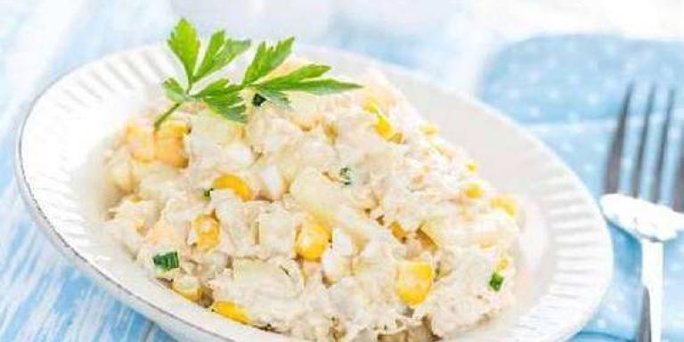 Куриный салат с кукурузой и капустой - рецепт приготовления с фото от Maggi.ru