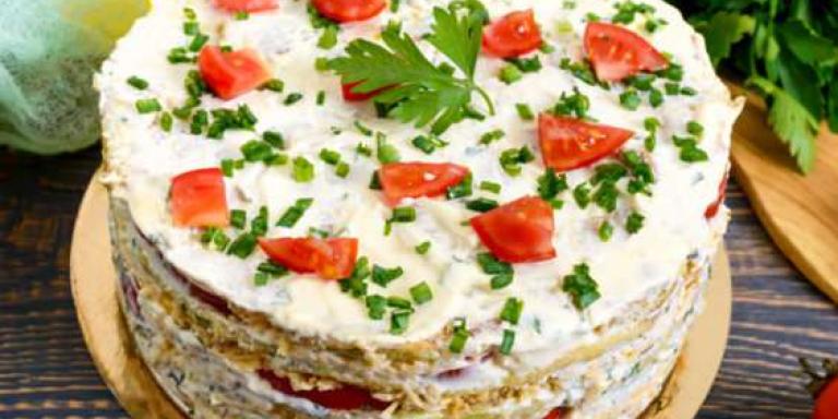 Торт из кабачков с сыром и крабовыми палочками — рецепт с фото от Maggi.ru