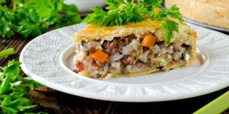 Пирог с грибами и рисом - рецепт приготовления с фото от Maggi.ru