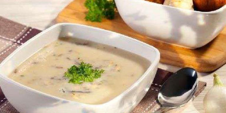Нежный крем-суп из белых грибов, подробное приготовление с фото