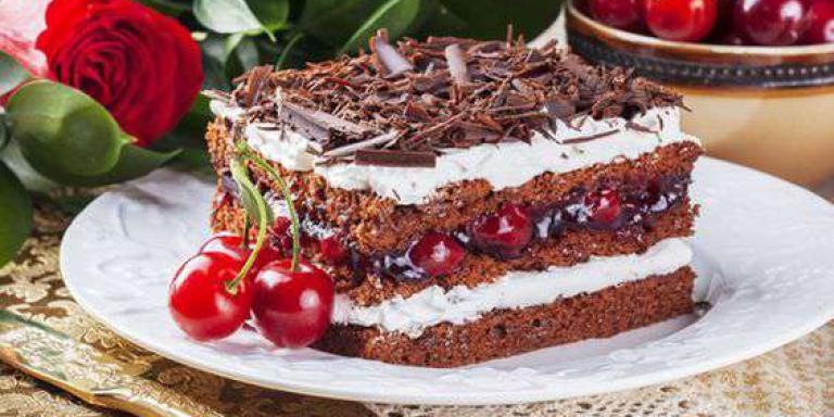 Шоколадновишневый торт со сливками - рецепт с фото от Maggi.ru
