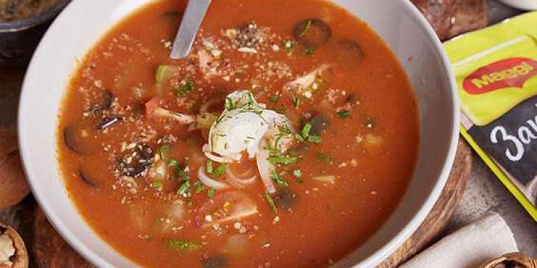 Вегетарианский суп харчо с баклажанами и цуккини - рецепт от Магги