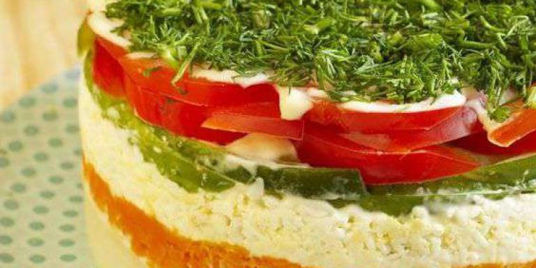 Праздничный овощной торт - рецепт приготовления с фото от Maggi.ru