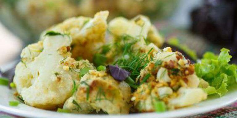 Жаренная цветная капуста с грибами в кляре - рецепт с фото от Магги