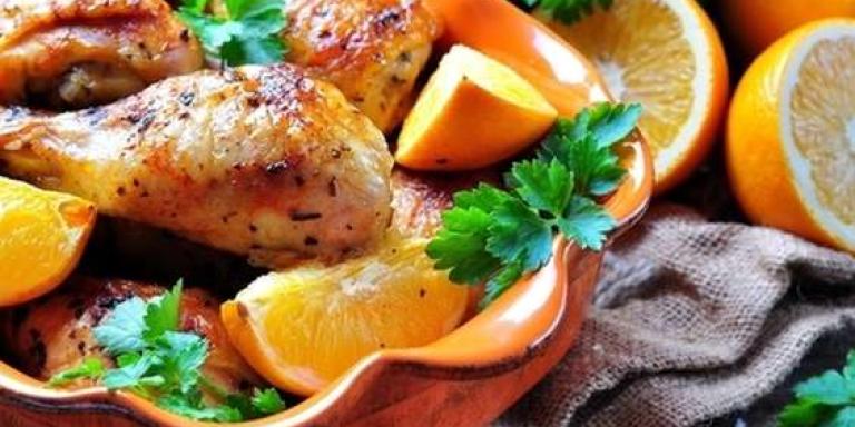 Курица в апельсиновом соке по-португальски, пошаговый рецепт с фото