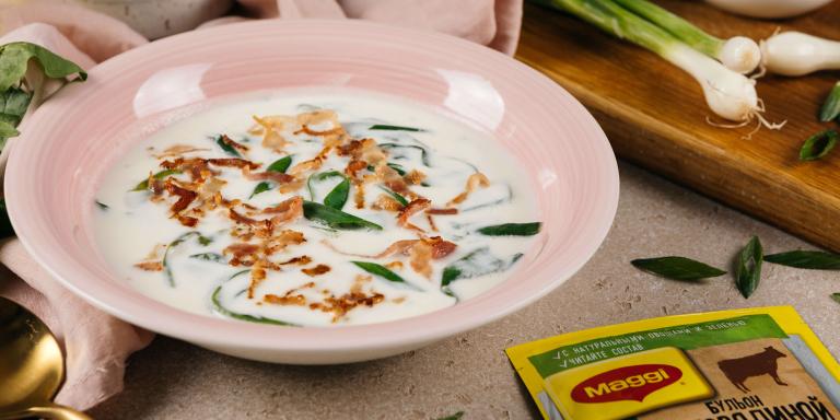 Сырный суп с хрустящим беконом - рецепт приготовления с фото от Maggi.ru