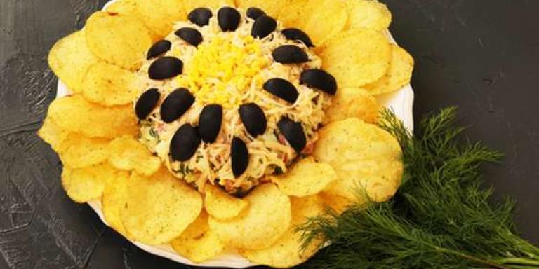 Салат "ветчина с чипсами" - рецепт приготовления с фото от Maggi.ru