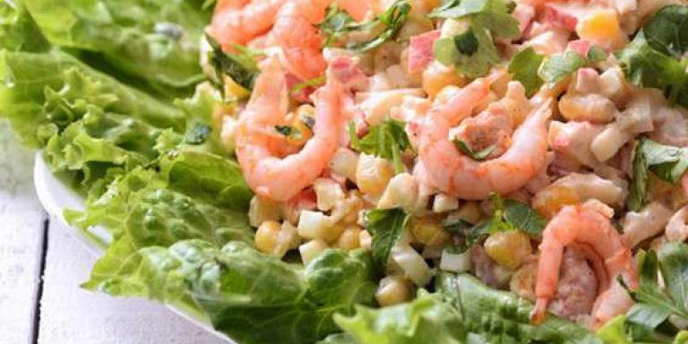 Крабовый салат с креветками — быстрый и простой рецепт от Maggi.ru