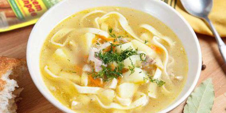 Куриный суп с домашней лапшой  - пошаговый рецепт с фото
