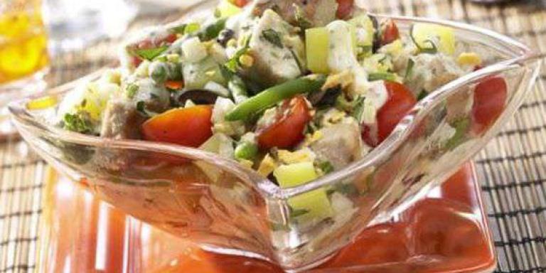 Картофельно-фасолевый салат с тунцом - рецепт приготовления с фото от Maggi.ru