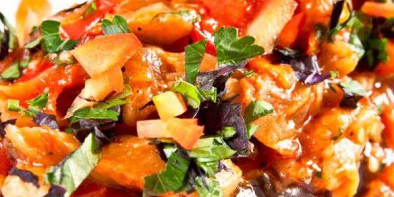 Баклажаны с болгарским перцем и помидорами - рецепт с фото от Магги