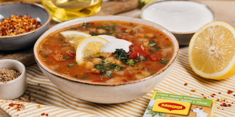 Острый марокканский суп с нутом и чечевицей, пошаговый рецепт с фото