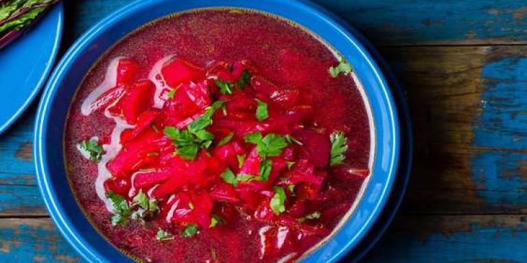 Постный борщ со свеклой и томатным соком - рецепт с фото от Магги