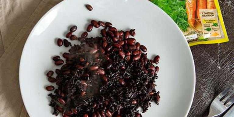 Гарнир из черного риса с фасолью - рецепт приготовления с фото от Maggi.ru