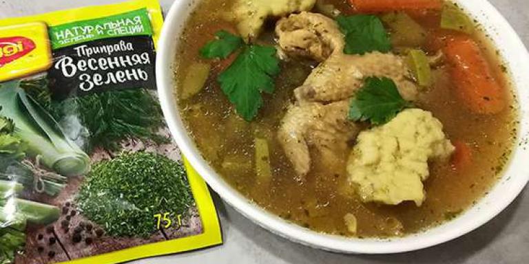 Куриный суп с клецками - пошаговый рецепт с фото от Maggi.ru