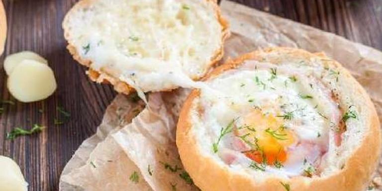 "яичные гнезда" в булочке - рецепт приготовления с фото от Maggi.ru