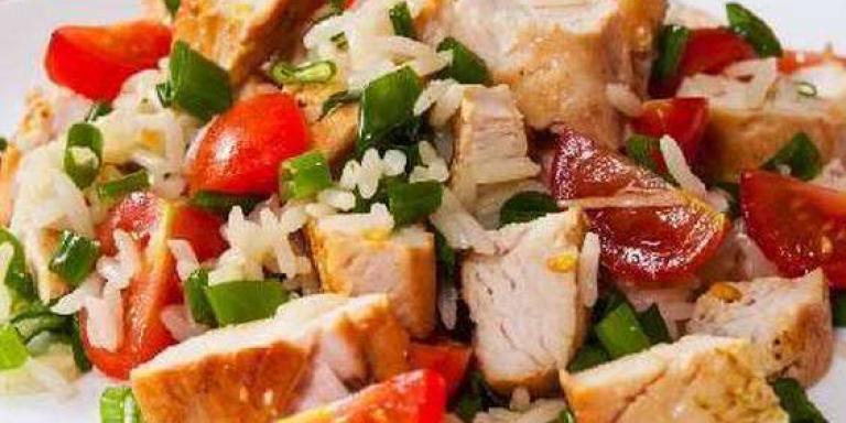 Куриный салат с рисом - рецепт приготовления с фото от Maggi.ru