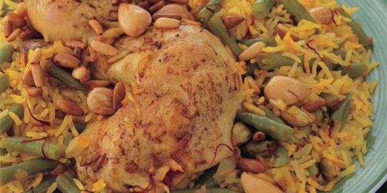 Запеченная курица с рисом и зеленой фасолью - рецепт с фото от Магги