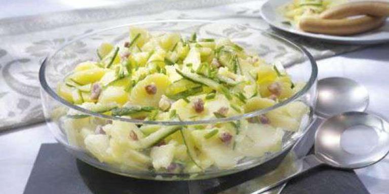Картофельный салат с огурцом и салом - рецепт приготовления с фото от Maggi.ru