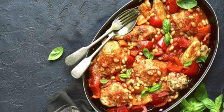 Чахохбили с курицей и болгарским перцем — рецепт с фото от Maggi.ru