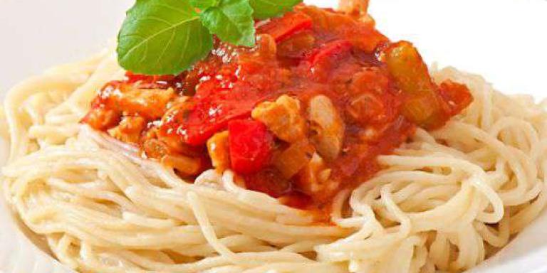 Спагетти с овощами – пошаговый рецепт