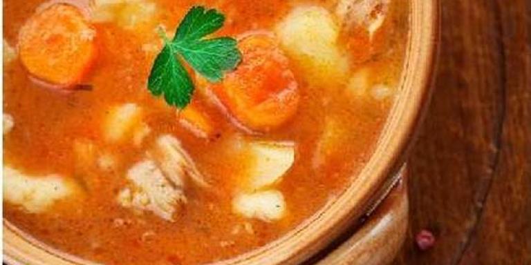 Суп овощной с мясом в горшочке - рецепт приготовления с фото от Maggi.ru