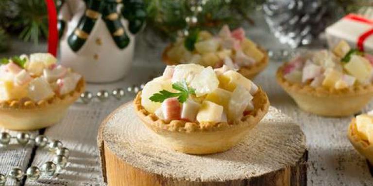 Салат с ананасами в тарталетках - рецепт приготовления с фото от Maggi.ru