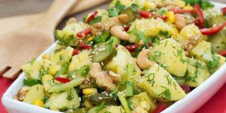 Салат из картошки с луком пореем и паприкой - рецепт с фото от Магги