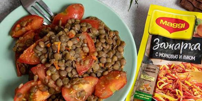 Гарнир из чечевицы с помидорами - рецепт приготовления с фото от Maggi.ru