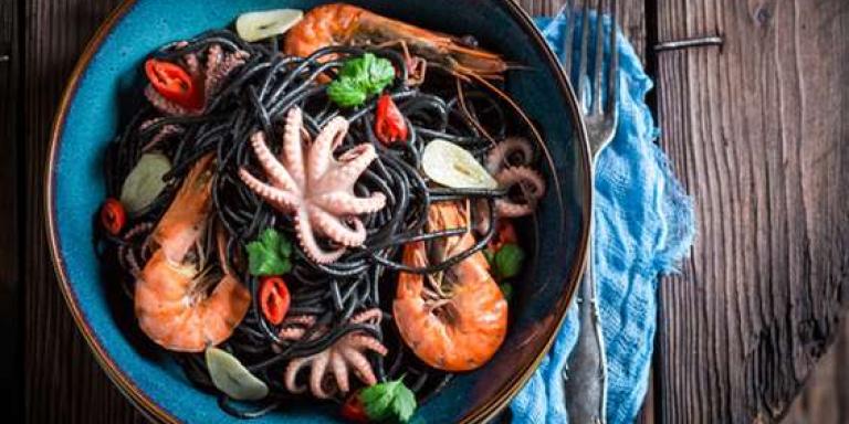 Паста "нери с морепродуктами" - рецепт приготовления с фото от Maggi.ru