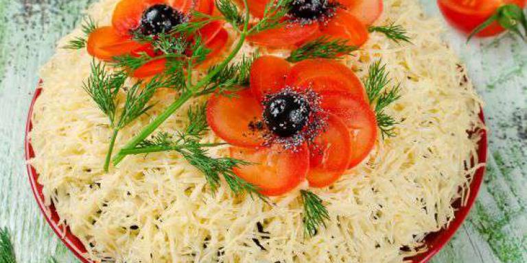 Салат с помидорами и сыром - рецепт приготовления с фото от Maggi.ru