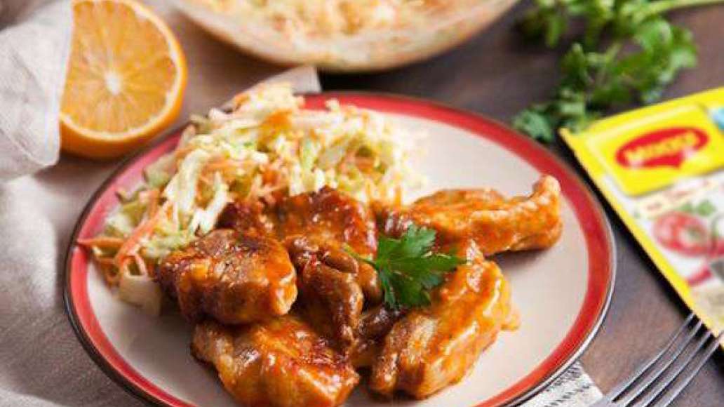 Сочные ребрышки барбекю с салатом коул слоу — рецепт с фото от Maggi.ru