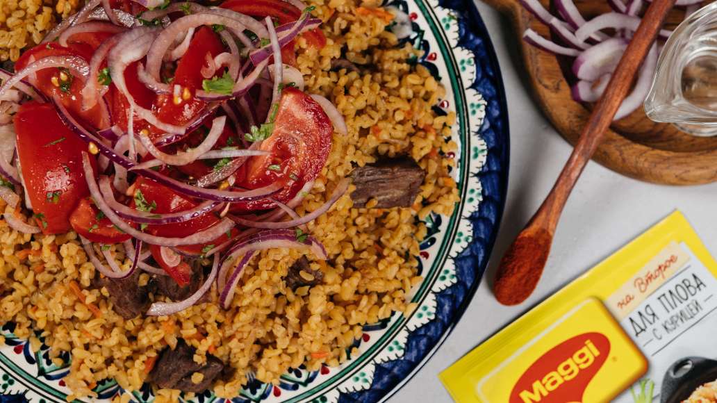 Плов с булгуром и телятиной - рецепт приготовления с фото от Maggi.ru