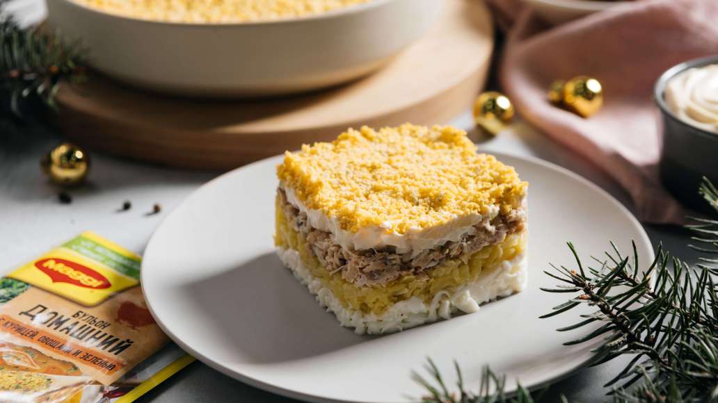 Простой салат "мимоза" без моркови - рецепт приготовления с фото от Maggi.ru