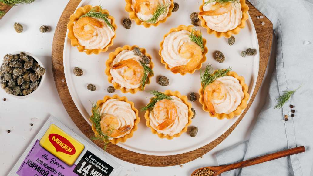 Тарталетки с муссом из креветок - рецепт приготовления с фото от Maggi.ru