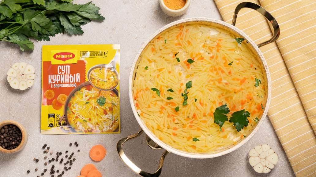 Легкий куриный супчик с вермишелью и картофелем