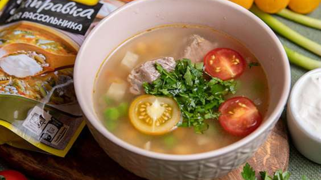 Рассольник с говядиной и булгуром - рецепт приготовления с фото от Maggi.ru