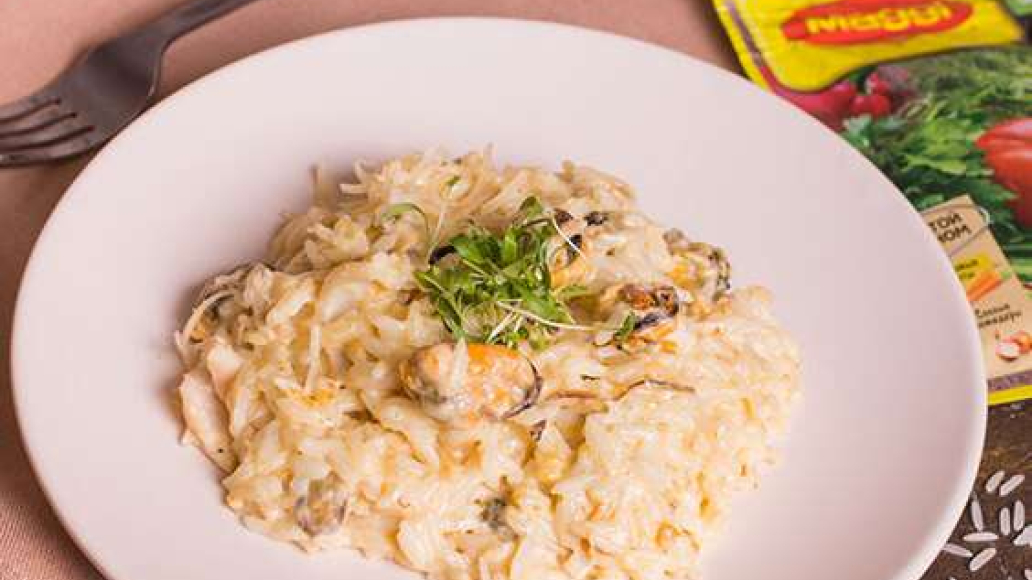 Ризотто с мидиями и кальмарами — пошагово с фото от Maggi.ru