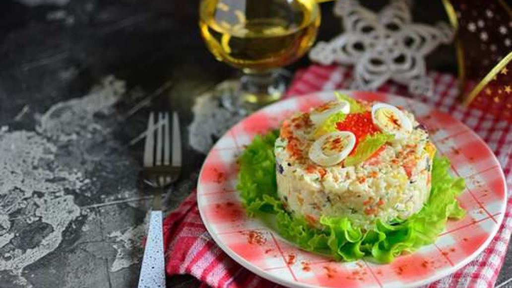Салат "оливье" с икрой - рецепт приготовления с фото от Maggi.ru