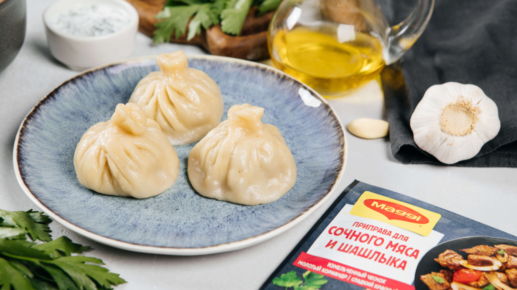 Пряные хинкали на пару с соусом мацони - рецепт приготовления с фото от Maggi.ru