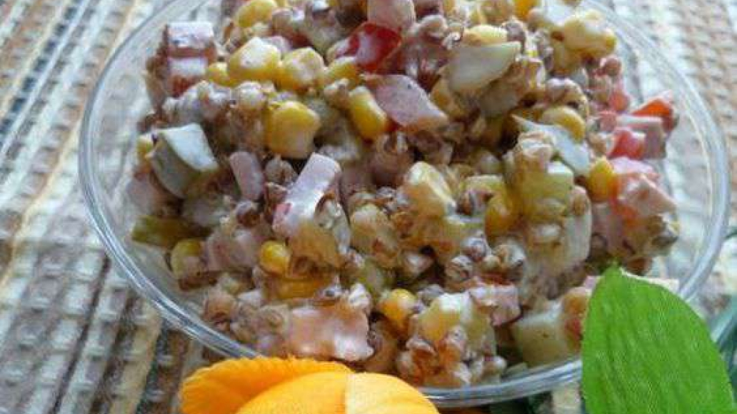 Салат с гречкой и ветчиной - рецепт приготовления с фото от Maggi.ru