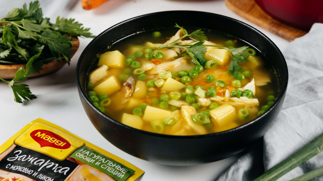Быстрая уха с минтаем - рецепт приготовления с фото от Maggi.ru