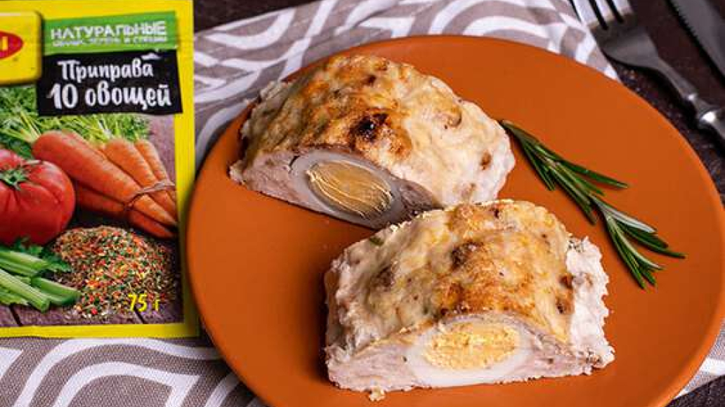 Мясной рулет из куриного фарша с яйцом домашний — пошагово с фото от Maggi.ru