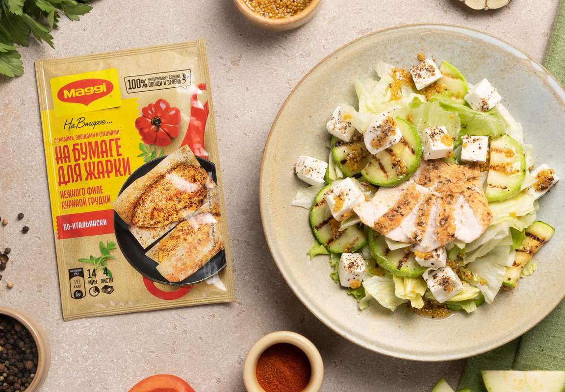 Теплый салат с курицей и брынзой: пошаговый рецепт с фото