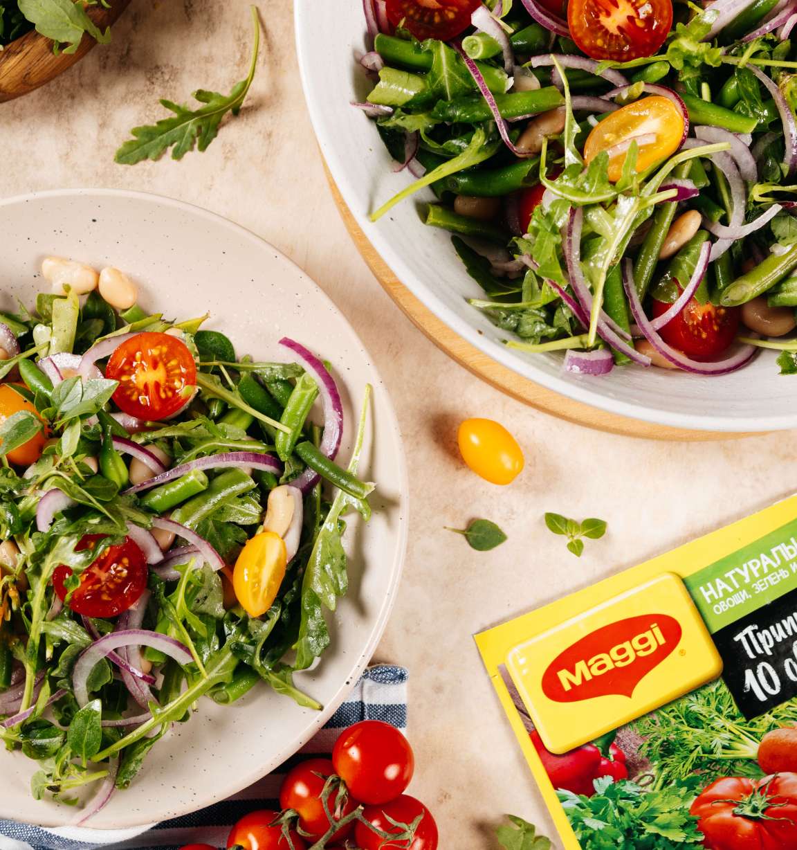 Легкий постный фасолевый салат - рецепт приготовления с фото от Maggi.ru