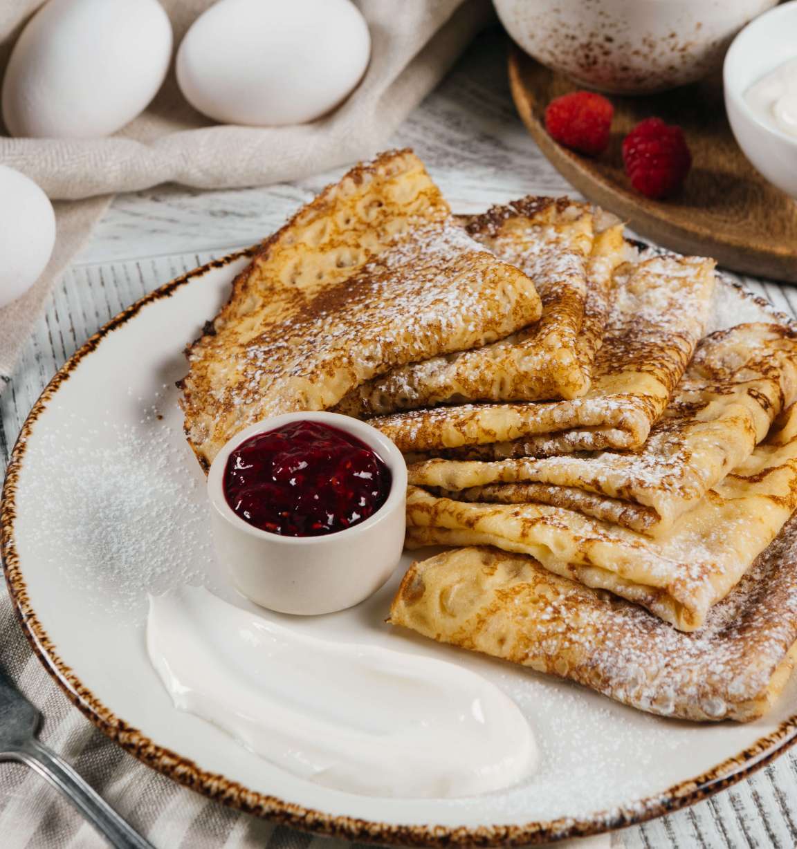 Безглютеновые блины на кефире и кукурузном крахмале без муки - рецепт приготовления с фото от Maggi.ru
