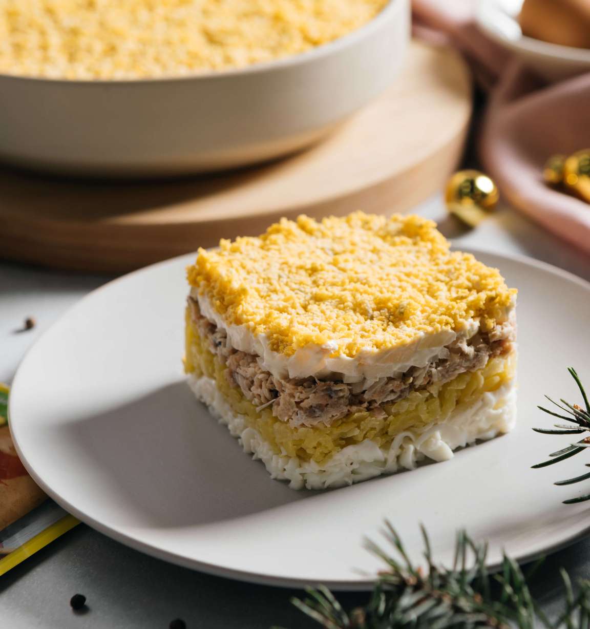 Простой салат "мимоза" без моркови - рецепт приготовления с фото от Maggi.ru