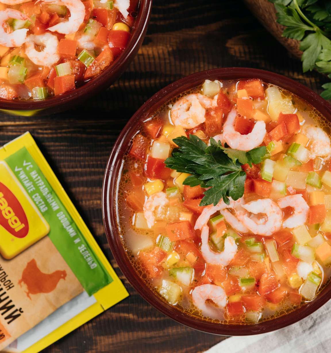 Сырный суп с креветками - рецепт приготовления с фото от Maggi.ru